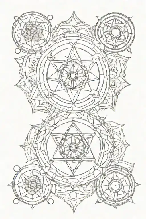 chakra symbols tattoo design idea