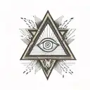 pyramid all seeing eye light rays   tattoo design idea