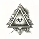 pyramid all seeing eye light rays   tattoo design idea