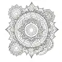 chakra symbols tattoo design idea