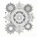 chakra symbols tattoo design idea