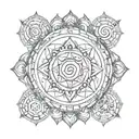 chakra symbols tattoo design idea