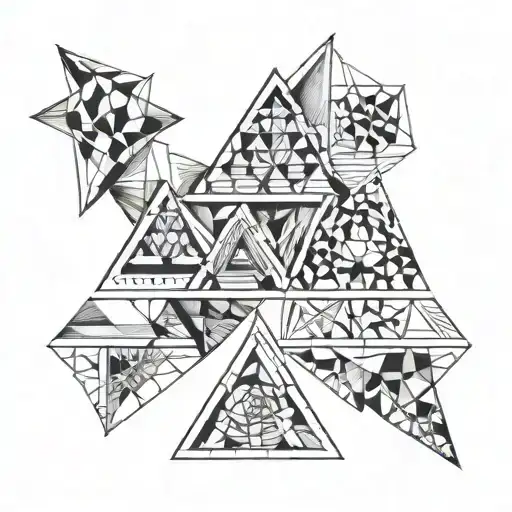 triangle family "mateo" "Emma"  tattoo design idea