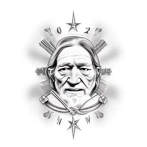 willie Nelson's guitar  tattoo design idea