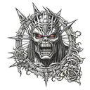 iron maiden tattoo design idea