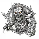 iron maiden tattoo design idea