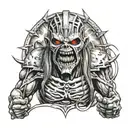 iron maiden tattoo design idea