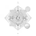 geometric circle fine lines pendulum logo maze labyrinth  tattoo design idea