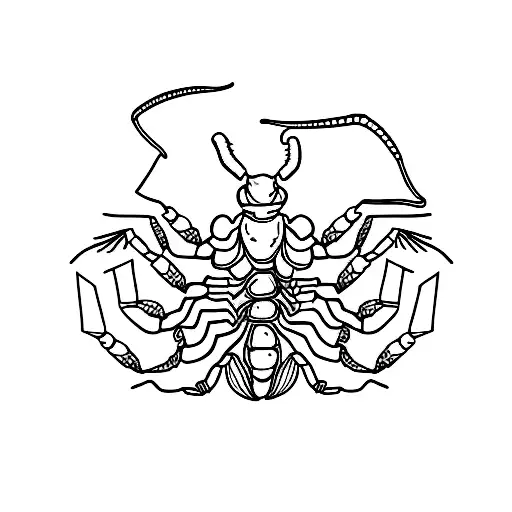 scorpion candy sucker tattoo design idea