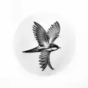 Swallow Bird tattoo design idea