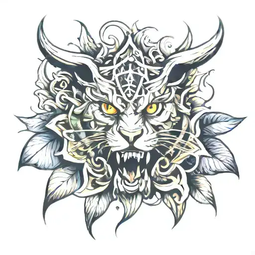 silent rage tattoo design idea