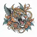 silent rage tattoo design idea