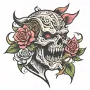 silent rage tattoo design idea