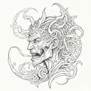 silent rage tattoo design idea