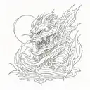 silent rage tattoo design idea