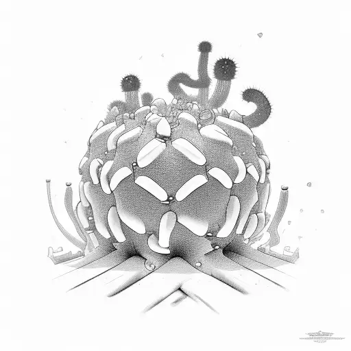 rubber hose art style, saugaro cactus tattoo design idea
