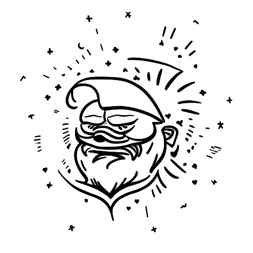 I love you like a grumpy grumpy old man who can touch the moon tattoo design idea