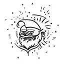 I love you like a grumpy grumpy old man who can touch the moon tattoo design idea