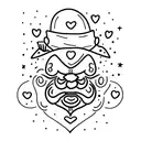 I love you like a grumpy grumpy old man who can touch the moon tattoo design idea