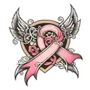 breast cancer survivor symbol intertwined tattoo design idea