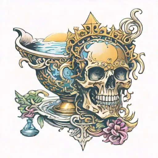 holy grail tattoo design idea