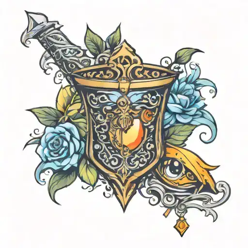 holy grail tattoo design idea