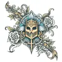 holy grail tattoo design idea