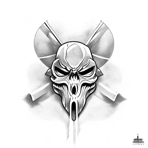 ghostface tattoo design idea