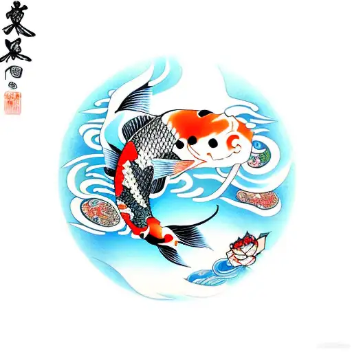 Koi Fish tattoo design idea