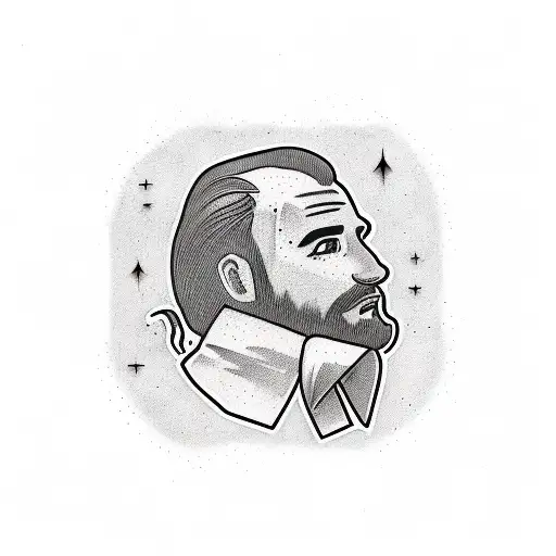 The word "Nobody" tattooed above a mans eyebrow on an oldschool font tattoo design idea