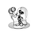 Mickey mouse on crack cocaine  tattoo design idea