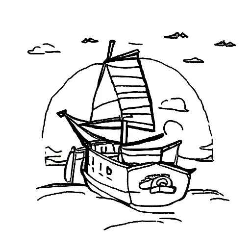 boat tattoo design idea