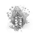 Buckwheat package tattoo design idea