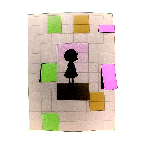 dont look back sticky note tattoo design idea