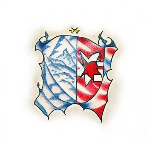 Albanian Flag tattoo design idea