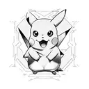 shocked pikachu meme tattoo design idea