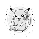 shocked pikachu meme tattoo design idea