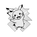 shocked pikachu meme tattoo design idea