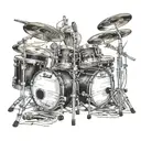 music with drums tattoo design idea