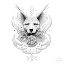 Cocaine-inspired tattoo with dotwork style tattoo design idea