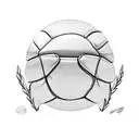 Words Miguel RIP With baseball, basketball, number 25 and doves  tattoo design idea