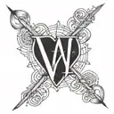 August 25, 2024 Roman numerals with a heartbeat line intertwined tattoo design idea