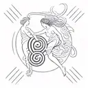 Orpheus And Eurydice Escaping tattoo design idea