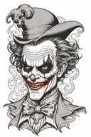 smoke joker tattoo design idea