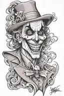 smoke joker tattoo design idea