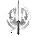 Flaming Sword  tattoo design idea
