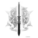 Flaming Sword  tattoo design idea