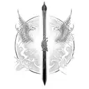 Flaming Sword  tattoo design idea