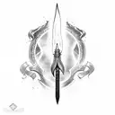 Flaming Sword  tattoo design idea