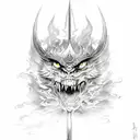 Flaming Sword  tattoo design idea